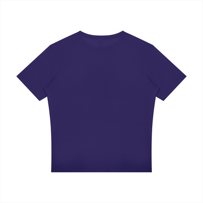 Reflective Raglan Running Tee in Deep Purple, back