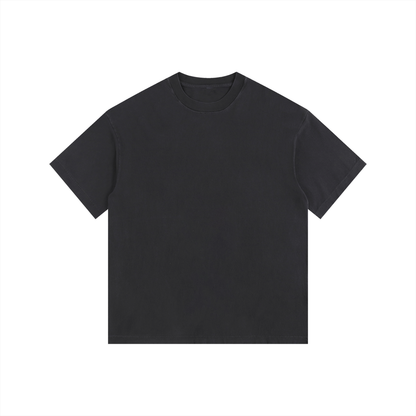 Vintage Wash Oversized Tee in Black, front