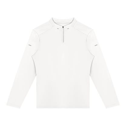 Quarter-Zip Training Top in White, front