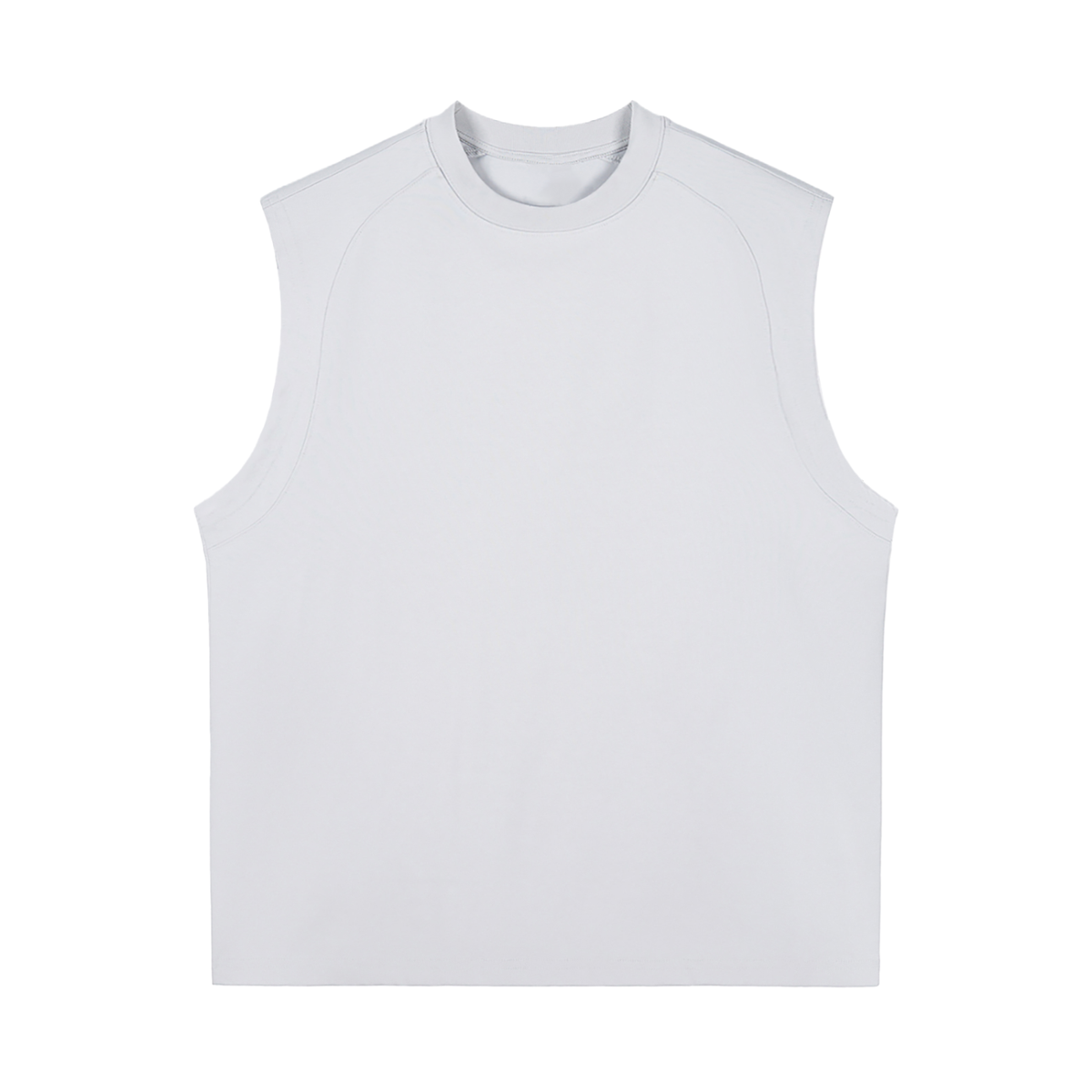 Quick-Dry Cooling Singlet in Light Grey, front