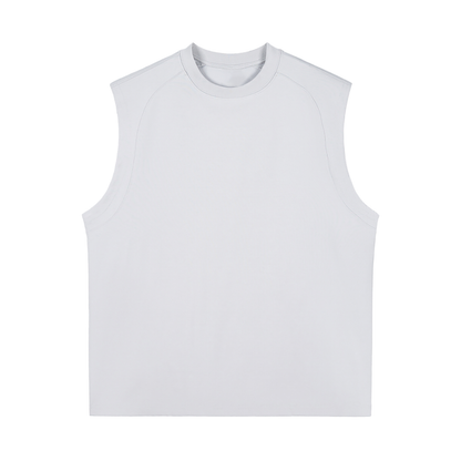 Quick-Dry Cooling Singlet in Light Grey, front