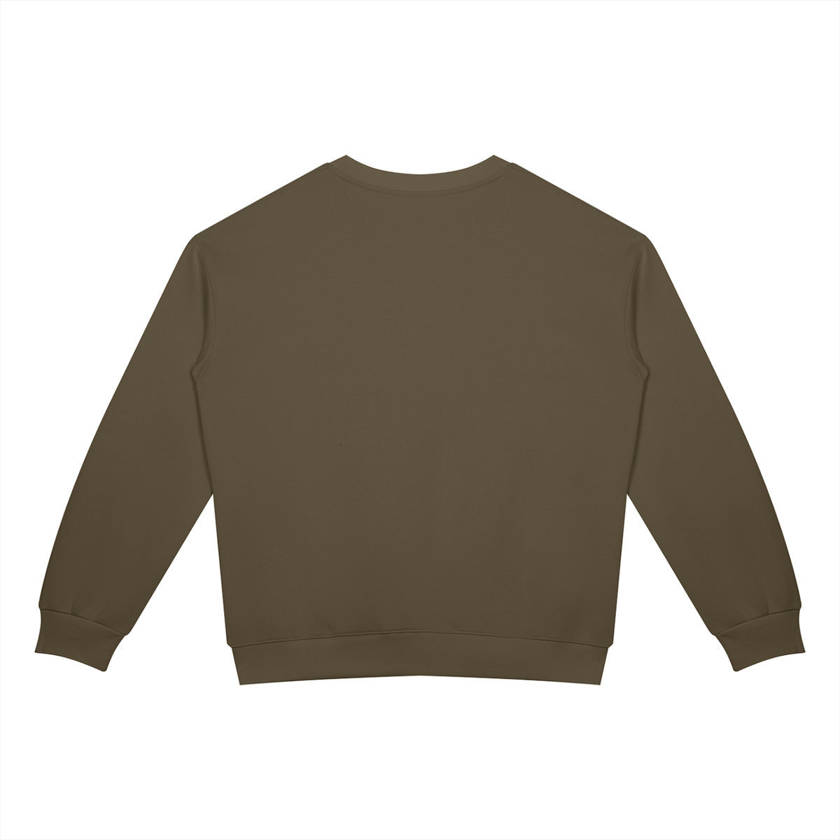 Drop Shoulder Crew Sweatshirt in Coffee, back