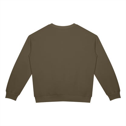 Drop Shoulder Crew Sweatshirt in Coffee, back