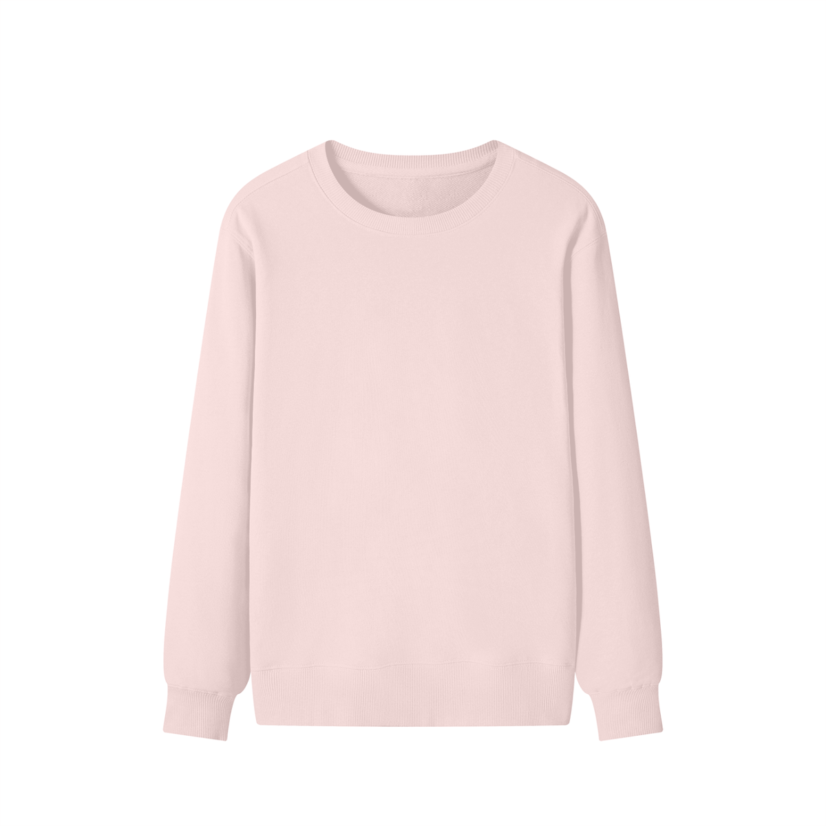 Classic Cotton Crew Sweatshirt in Light Pink, front