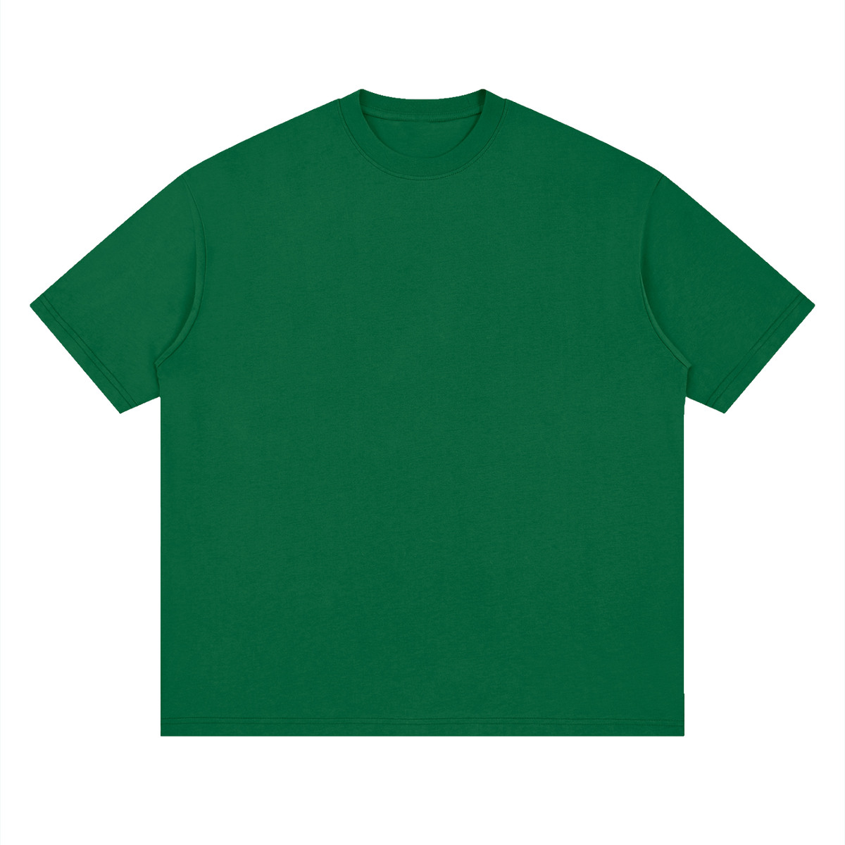 Oversized Drop Shoulder Tee in Green, front