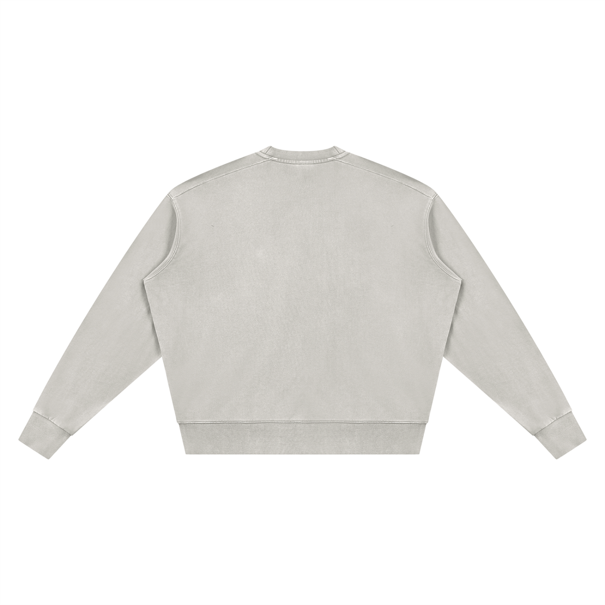 Vintage Wash Crew Sweatshirt in Light Grey, back