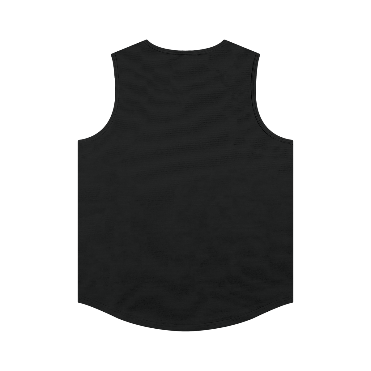 Lightweight Sports Singlet in Black, back