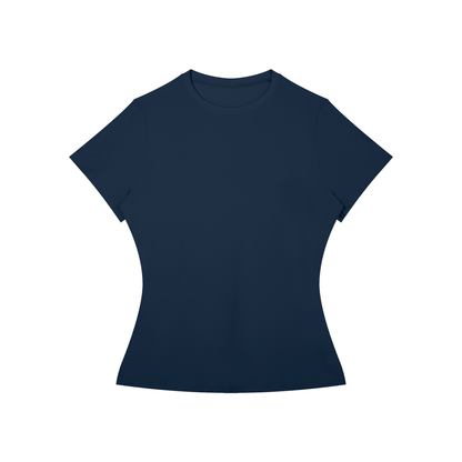 Women's Fitted Training Tee in Royal Blue, front