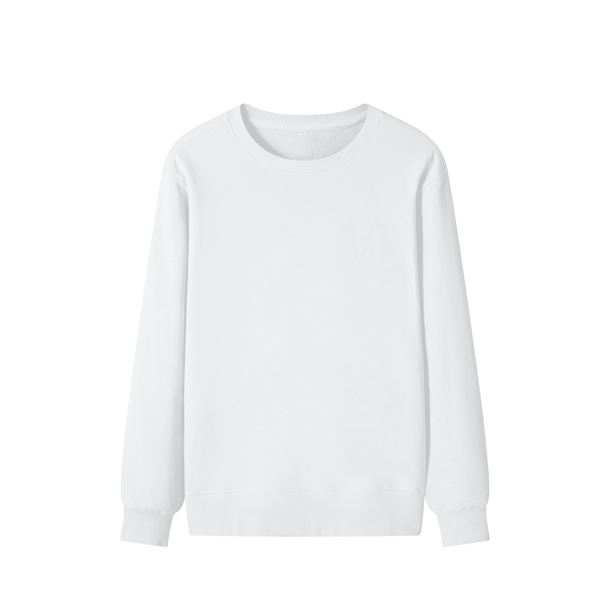 Classic Cotton Crew Sweatshirt in Lucent White, front