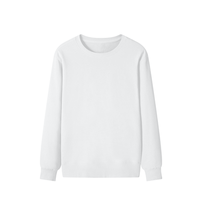 Classic Cotton Crew Sweatshirt in Lucent White, front