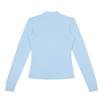 Women's Fitted Training Jacket in Sky Blue, back