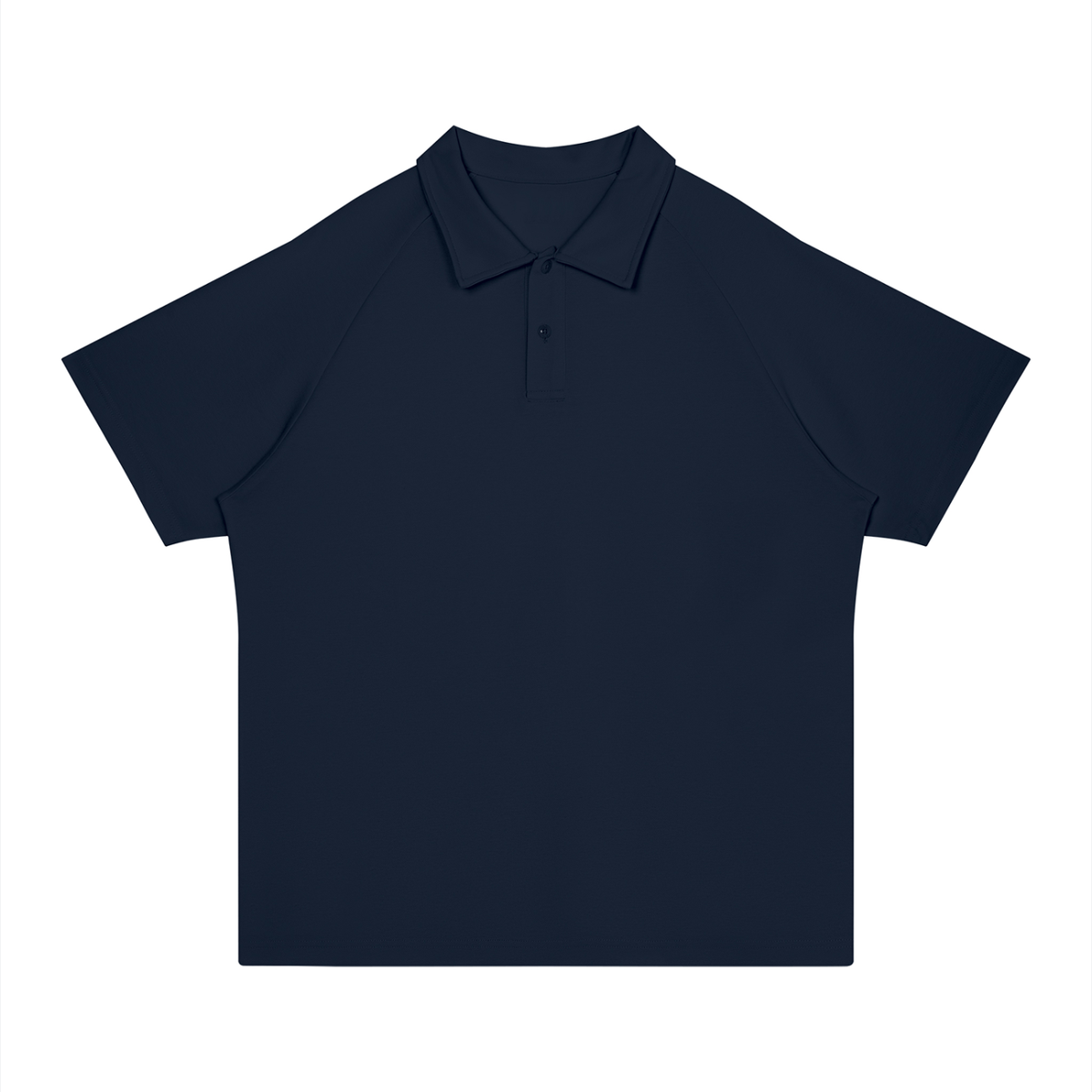 Stretch Raglan Polo in Navy, front