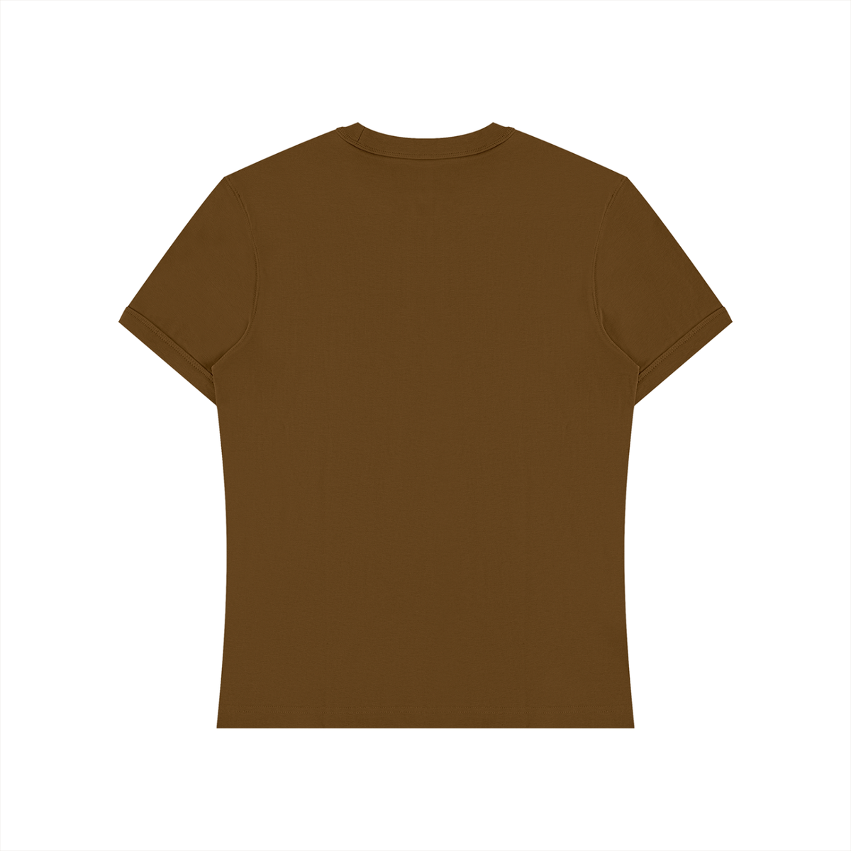 Slim Fit Stretch Tee in Coffee, back
