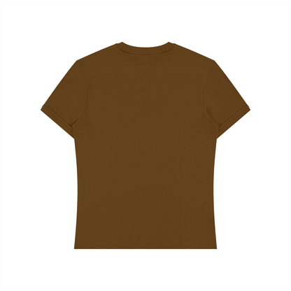 Slim Fit Stretch Tee in Coffee, back