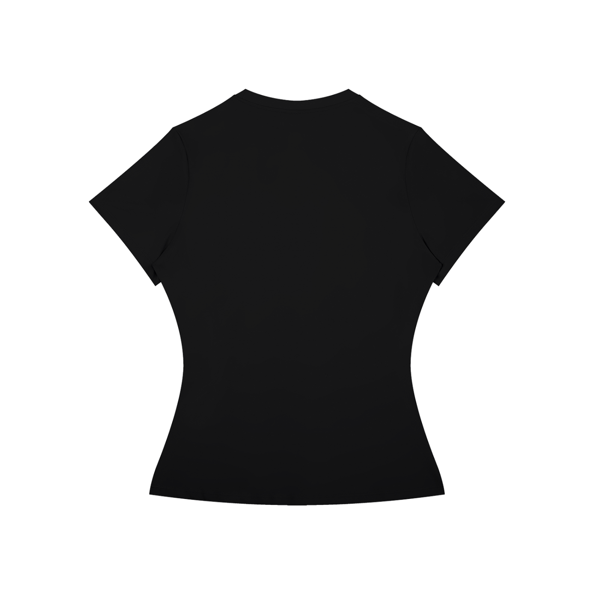 Women's Fitted Training Tee in Black, back