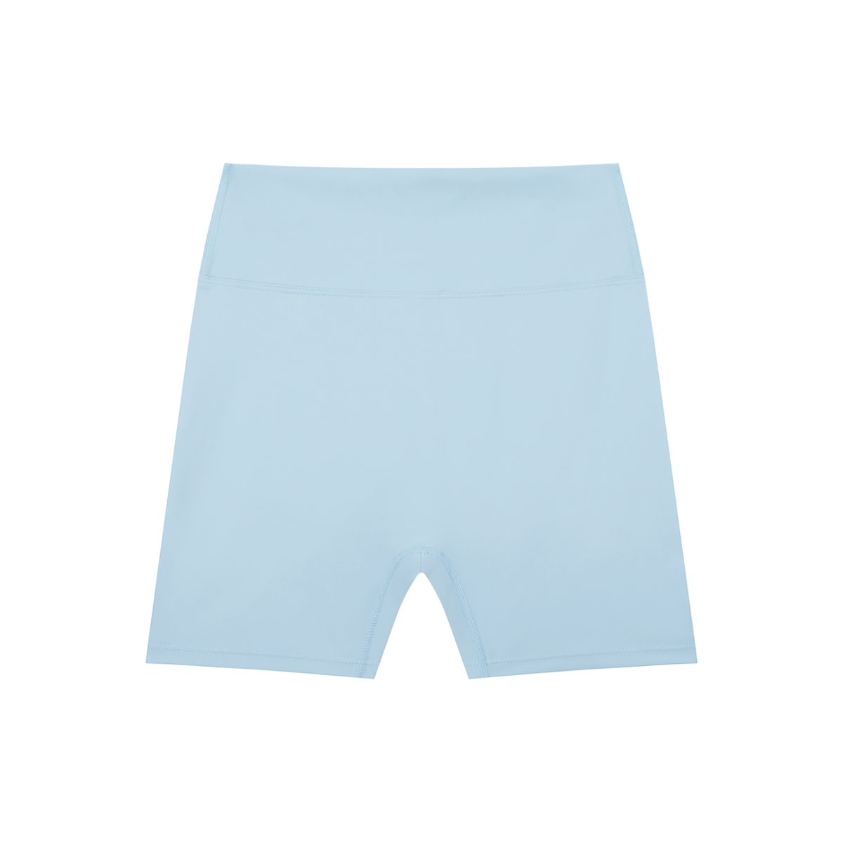 High Waisted Bike Shorts in Sky Blue, front