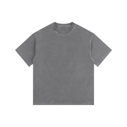 Vintage Wash Oversized Tee in Grey, front