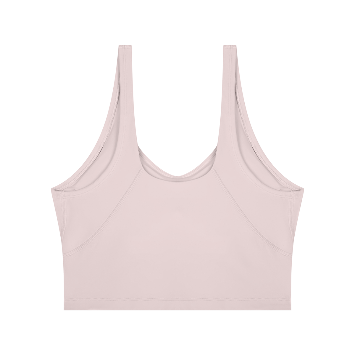 Cropped Yoga Tank in Pink, back