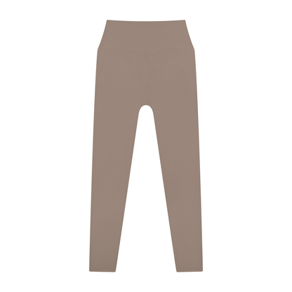 High Waisted Leggings in Taupe, back