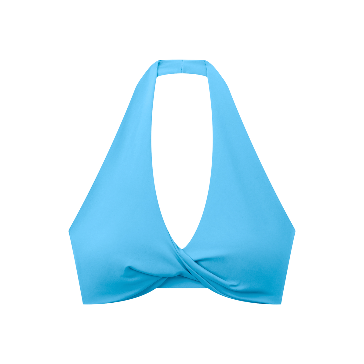 Halter Sports Bra in Blue, front
