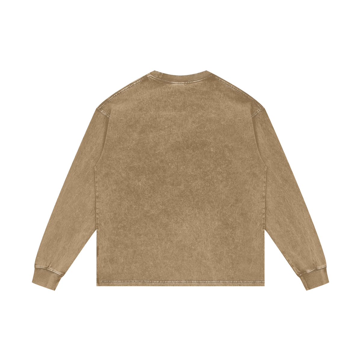 Acid Wash Long Sleeve Tee in Honey Peach, back