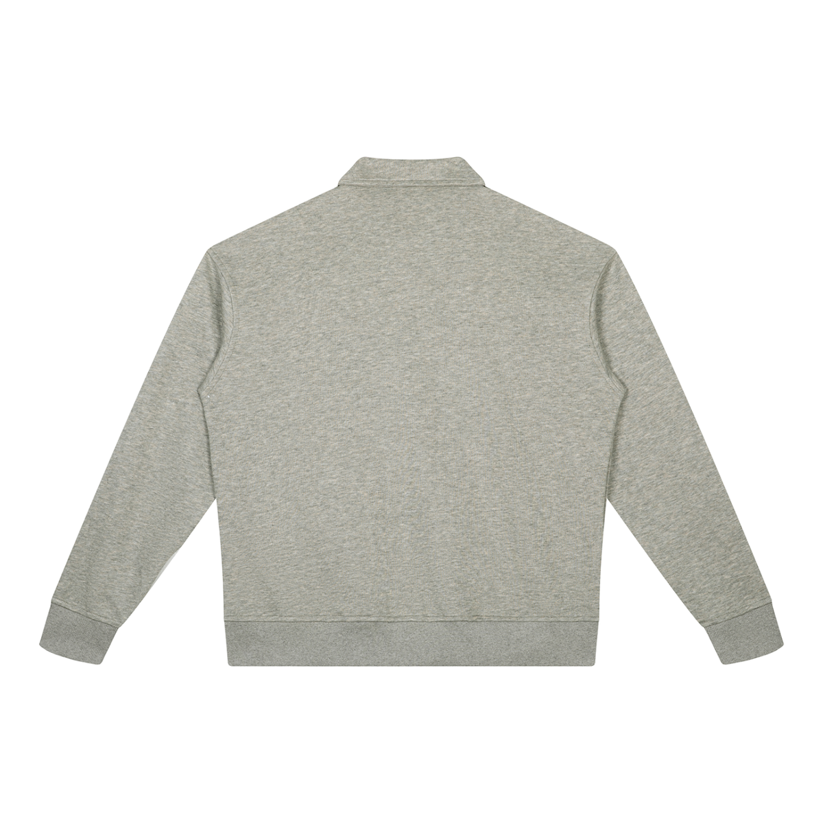 Boxy Quarter-Zip Sweatshirt in Oat Grey, back