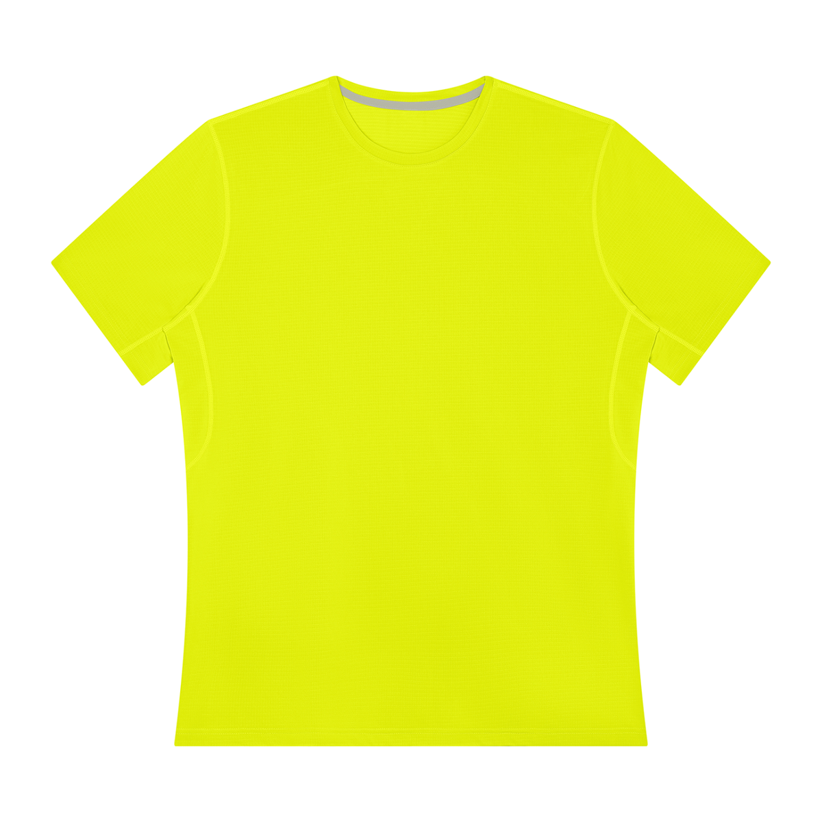 Men's Performance Running Tee in Lemon Yellow, front
