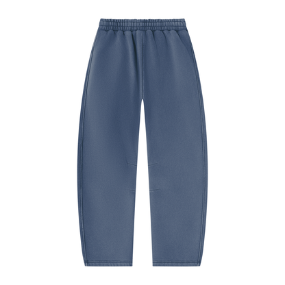 Vintage Wash Barrel Leg Sweatpants in Washed Blue, back