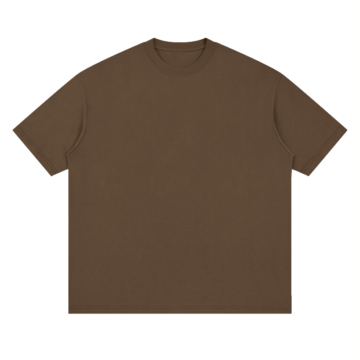 Oversized Drop Shoulder Tee in Dark Brown, front