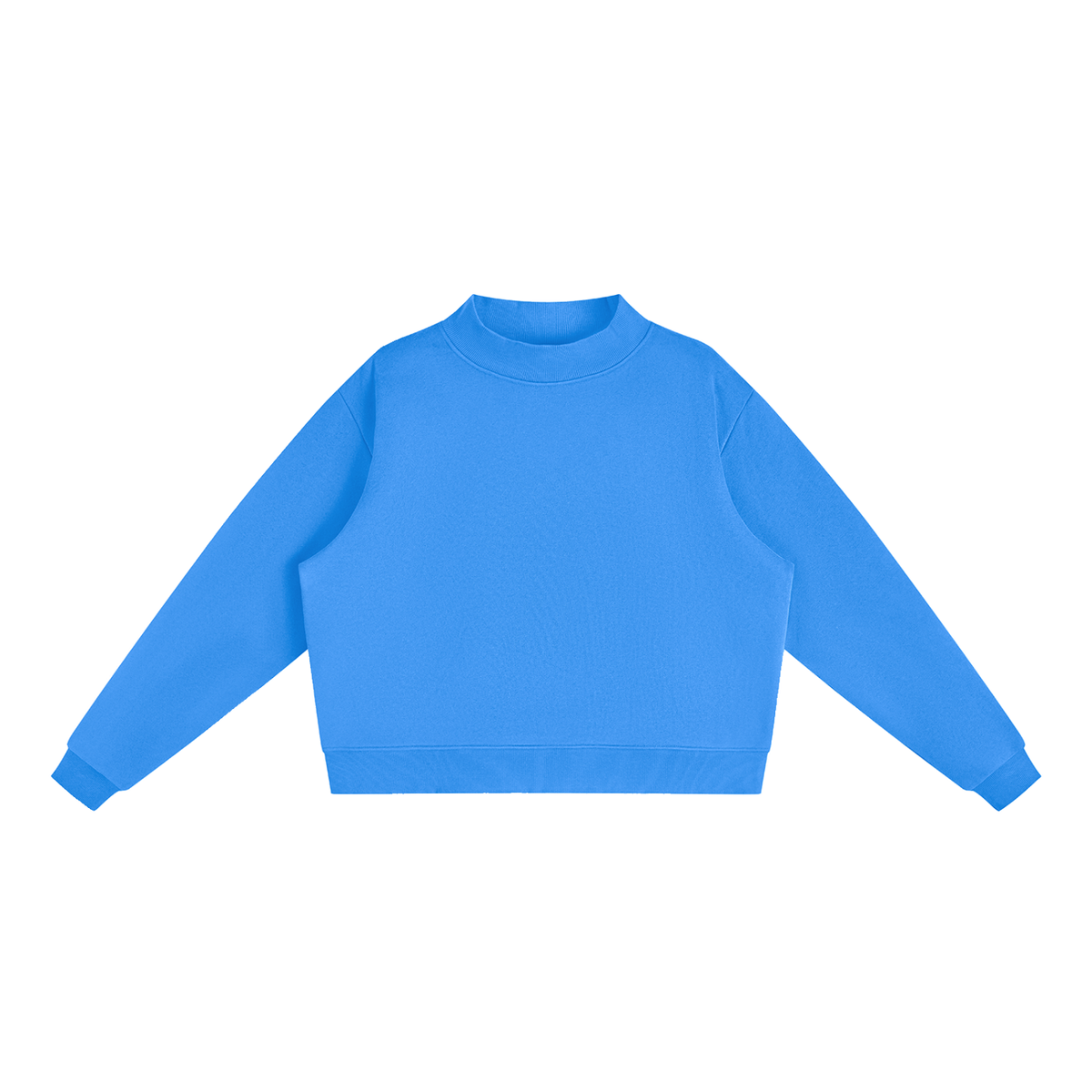 Women's Mock Neck Sweatshirt in Blue, front