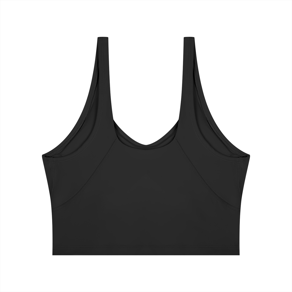 Cropped Yoga Tank in Black, back