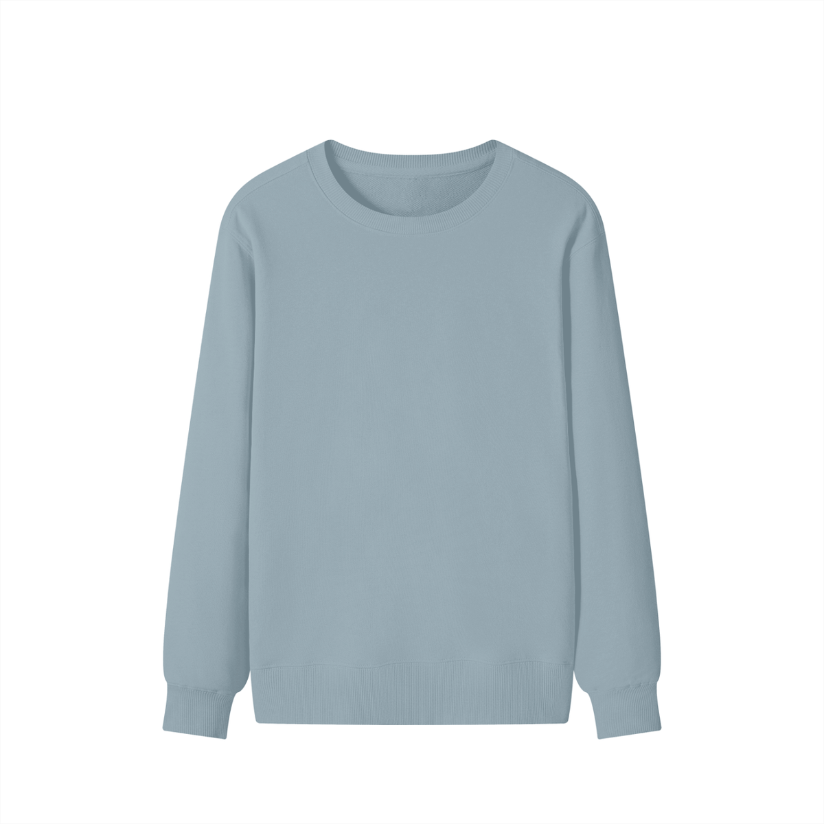 Classic Cotton Crew Sweatshirt in Haze Blue, front