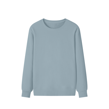 Classic Cotton Crew Sweatshirt in Haze Blue, front