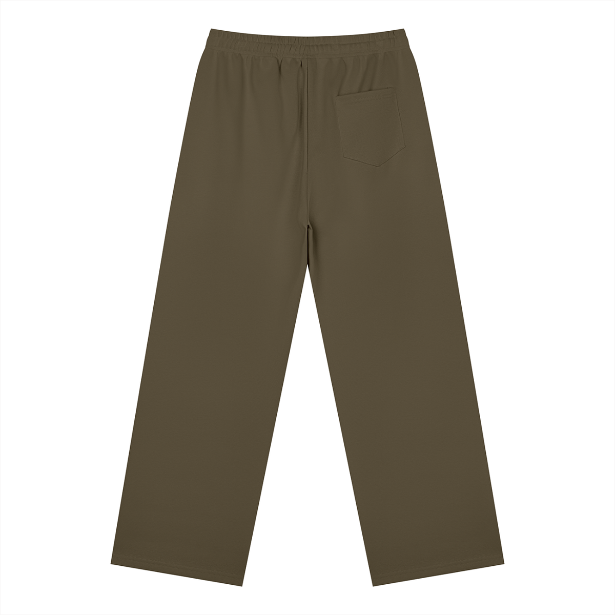 Straight Leg Fleece Track Pants in Coffee, back