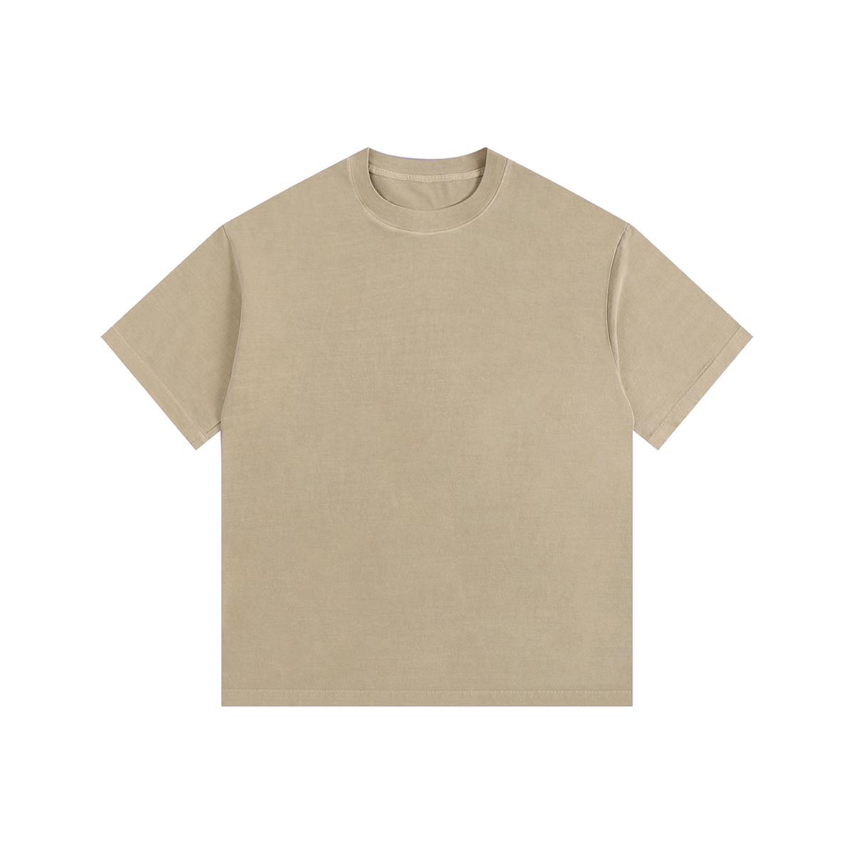 Vintage Wash Oversized Tee in Khaki, front