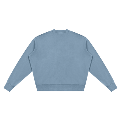 Vintage Wash Crew Sweatshirt in Jeans Blue, back