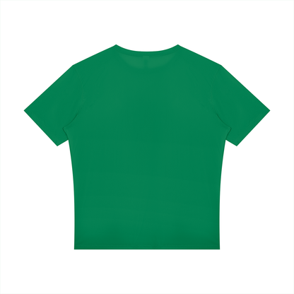 Reflective Raglan Running Tee in Grass Green, back