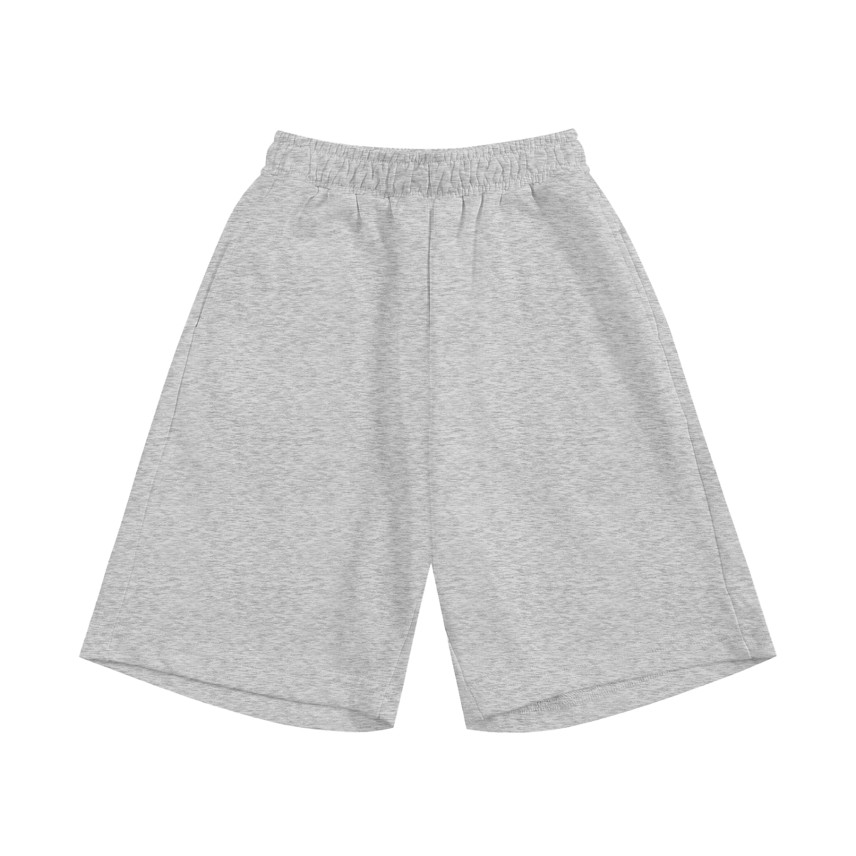 Kids Sports Shorts in Marl Grey, front