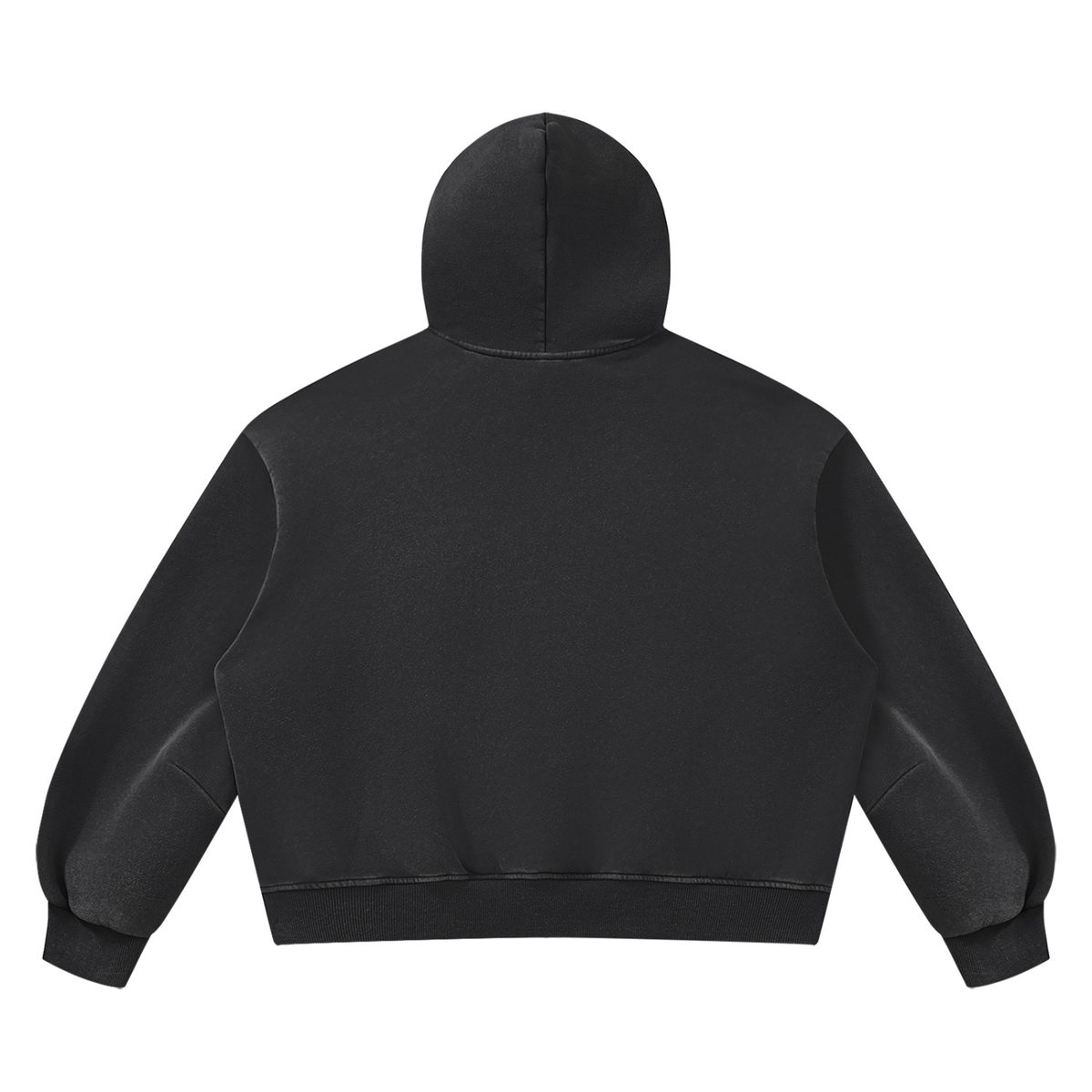 Vintage Wash Boxy Hoodie in Black, back