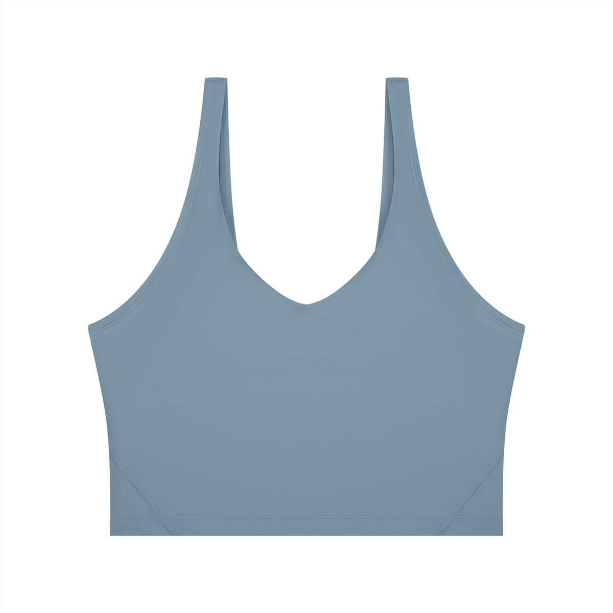 Cropped Yoga Tank in Haze Blue, front