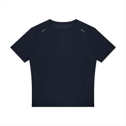Reflective Raglan Running Tee in Navy, front
