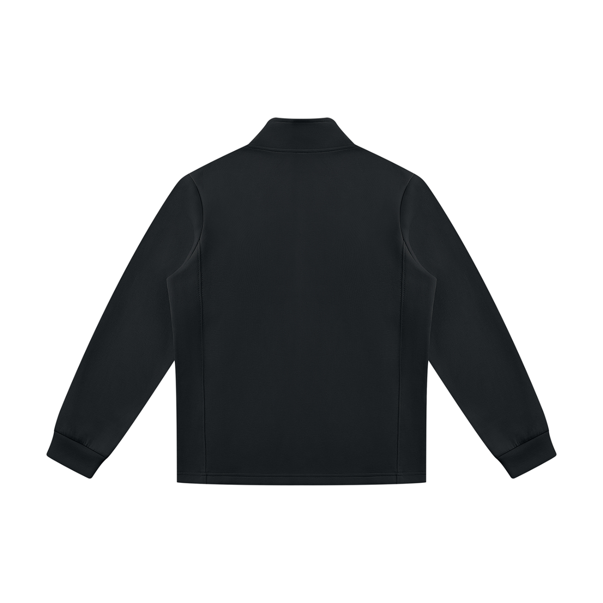 Stand Collar Track Jacket in Black, back