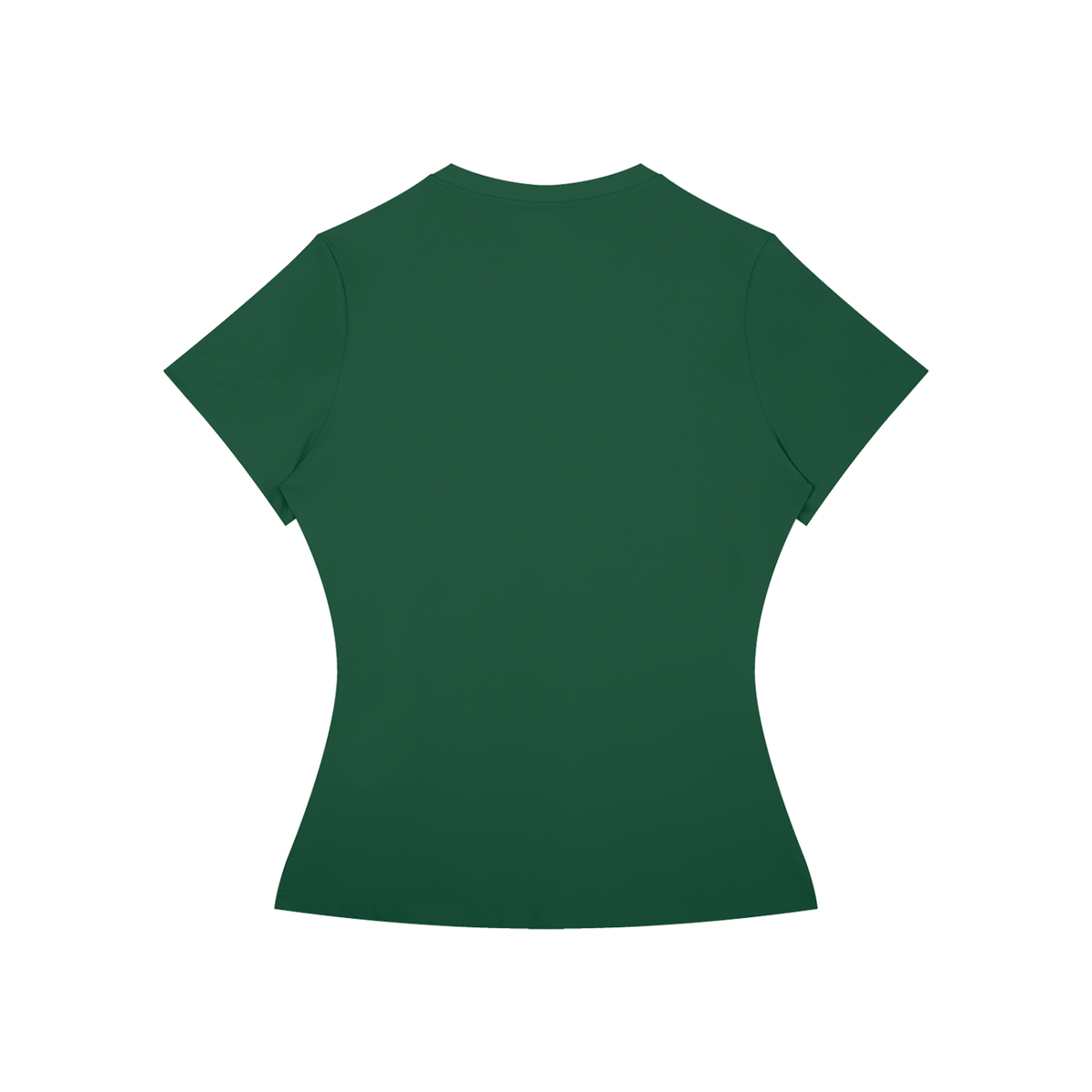 Women's Fitted Training Tee in Blackish Green, back
