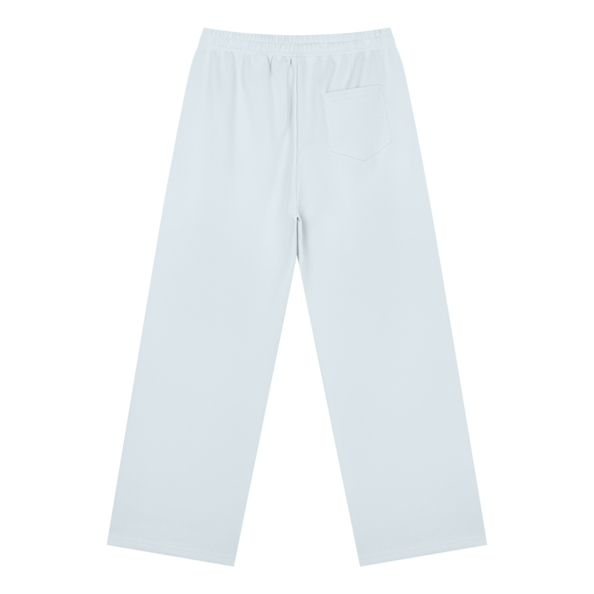 Straight Leg Fleece Track Pants in Sky Blue, back