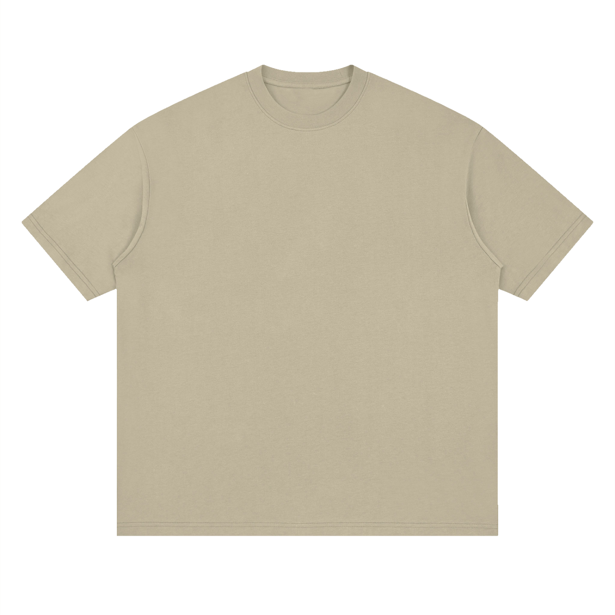 Oversized Drop Shoulder Tee in Khaki Green, front