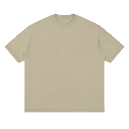 Oversized Drop Shoulder Tee in Khaki Green, front