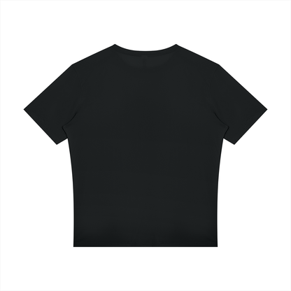 Reflective Raglan Running Tee in Black, back
