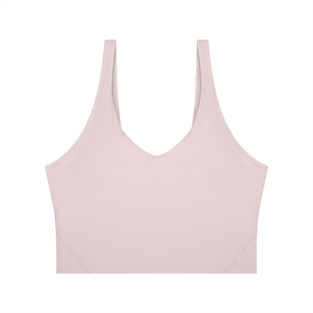 Cropped Yoga Tank in Pink, front