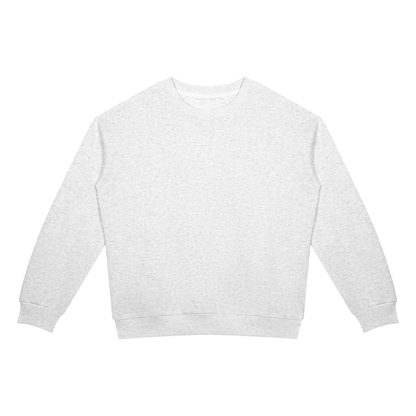 Drop Shoulder Crew Sweatshirt in Oat Grey, front