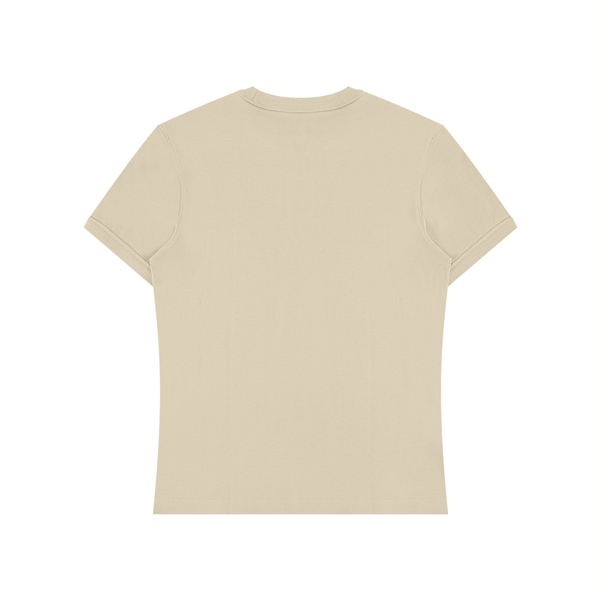 Slim Fit Stretch Tee in Apricot, back